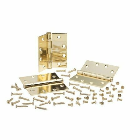 Global Door Controls 4.5 in W x 4.5 in H Brass CP4545BB-US3-3